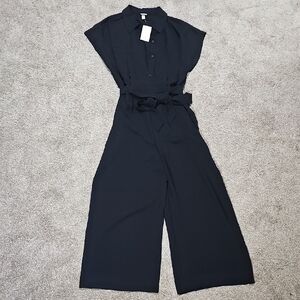 a new day Black Button-Up Jumpsuit